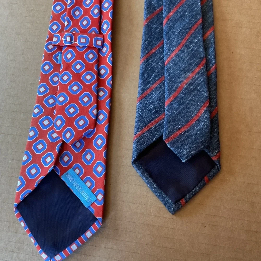 Stylish Patterned Ties in‎ Red and Blue